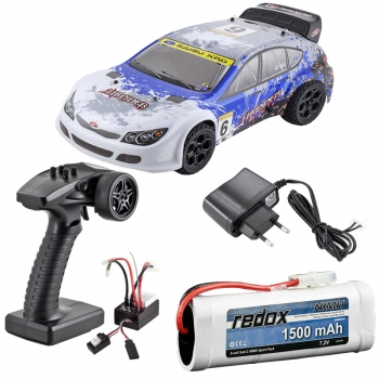 Auto elektryczne RALLY RTR 1:10 (niebieski "Spray") - SST